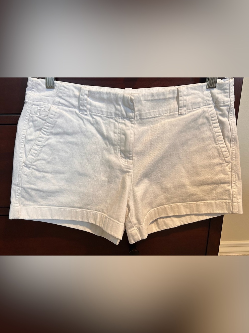 Classic Women's White Cotton Shorts